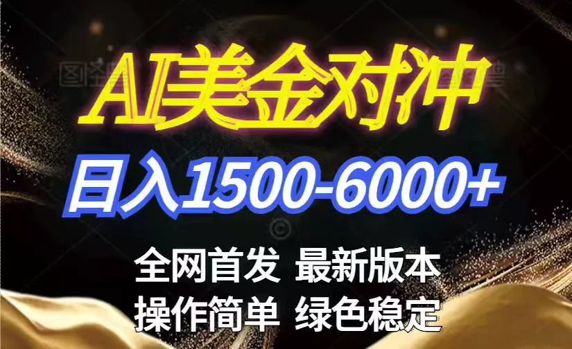 美金搬砖2026新赛道 ，日赚1500-6000+！长期稳定无压力，创业副业闭眼冲！ - 项目资源网