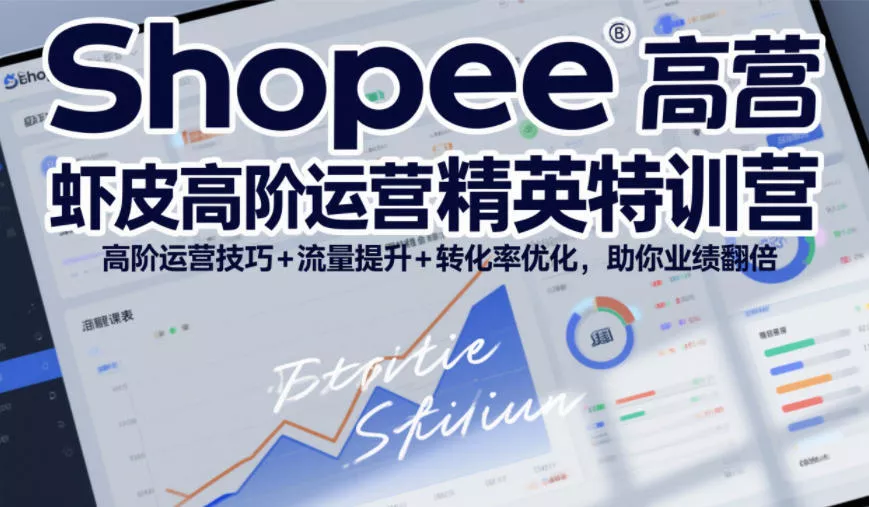 Shopee虾皮高阶运营精英特训营，高阶运营技巧+流量提升+转化率优化，助你业绩翻倍 - 项目资源网