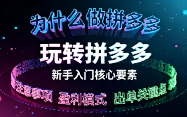 新手小白如何做拼多多 - 项目资源网