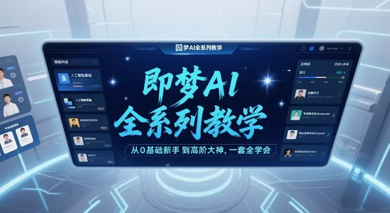 即梦AI全系列教学，从0基础新手到高阶大神，一套全学会 - 项目资源网