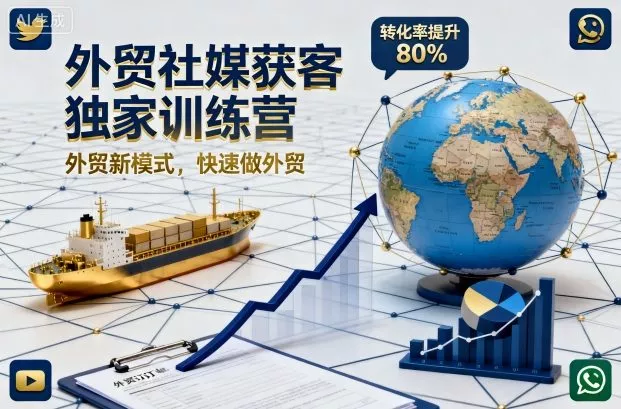 外贸社媒获客独家训练营，外贸新模式，快速做外贸 - 项目资源网