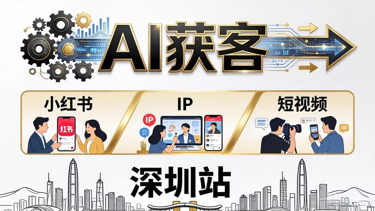 2026AI获客大课深圳站：4月17日-19日3天2夜拆透小红书+IP+短视频，老板操盘手必来 - 项目资源网