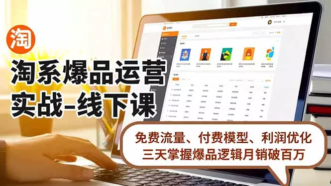淘系爆品运营实战-线下课，免费流量、付费模型、利润优化，三天掌握爆品逻辑月销破百万 - 项目资源网