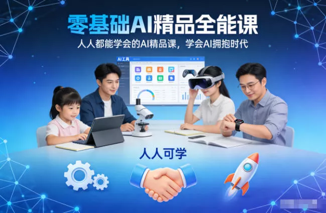零基础AI精品全能课，人人都能学会的AI精品课，学会AI拥抱时代 - 项目资源网
