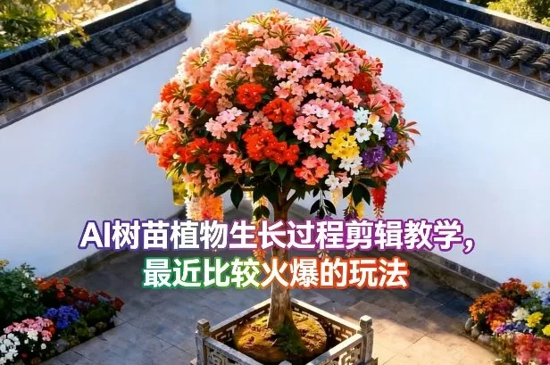 AI树苗植物生长过程剪辑教学，最近比较火爆的玩法 - 项目资源网