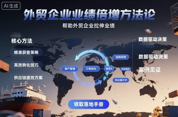 外贸企业业绩倍增方法论，帮助外贸企业拉伸业绩 - 项目资源网