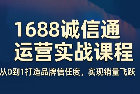 看山老师·阿里巴巴1688诚信通运营课程 - 项目资源网