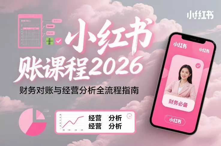 小红书对账课程2026，财务对账与经营分析全流程指南 - 项目资源网