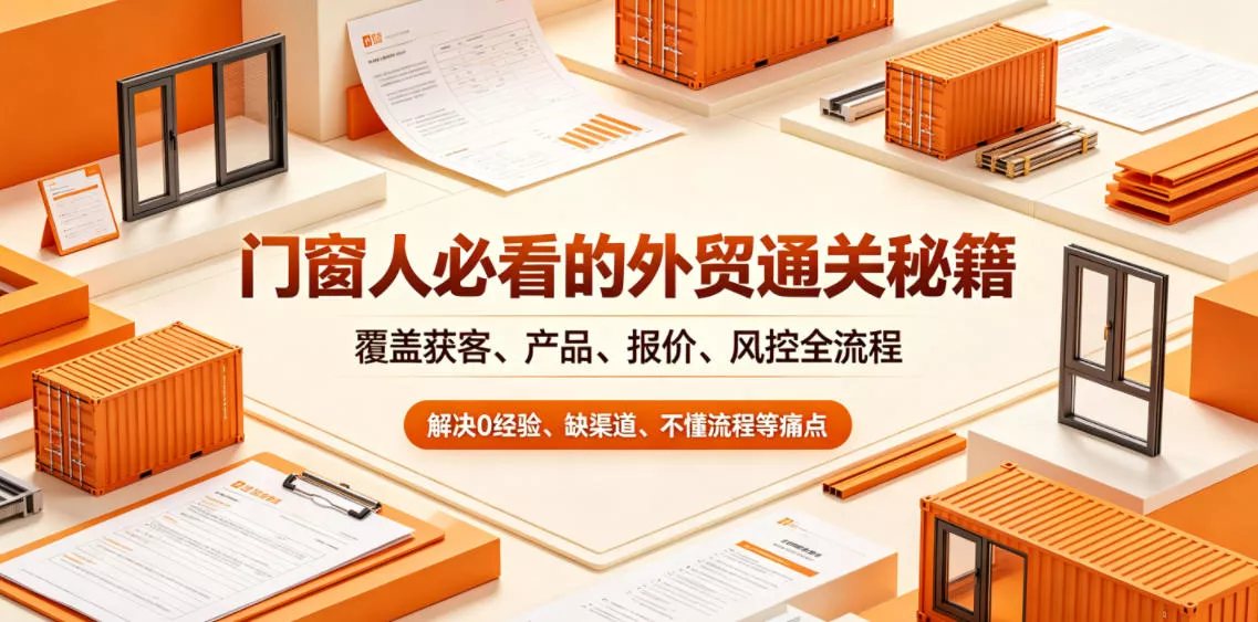 门窗人必看的外贸通关秘籍，块覆盖获客、产品、报价、风控全流程，解决0经验、缺渠道、不懂流程等痛点 - 项目资源网