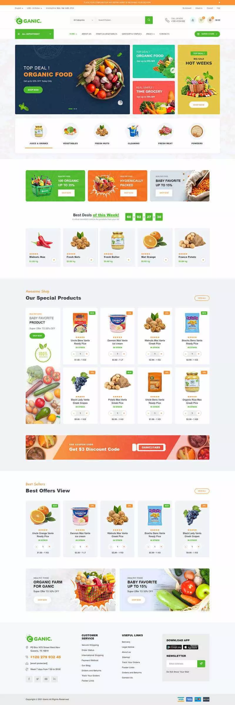 Bootstrap生鲜美食超市HTML5电商模板 - 项目资源网