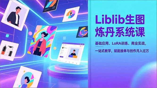 Liblib生图炼丹系统课，基础应用、LoRA训练、商业实战，一站式教学，赋能接单与创作月入过万 - 项目资源网