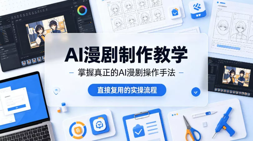 AI漫剧制作教学，带你掌握真正的AI漫剧操作手法，直接复用的实操流程 - 项目资源网