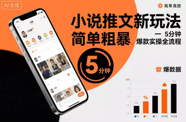 小说推文新玩法，简单粗爆，5分种一个爆款实操全流程 - 项目资源网