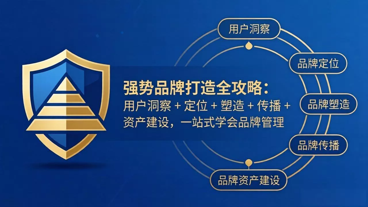 强势品牌打造全攻略：用户洞察 + 定位 + 塑造 + 传播 + 资产建设，一站式学会品牌管理 - 项目资源网