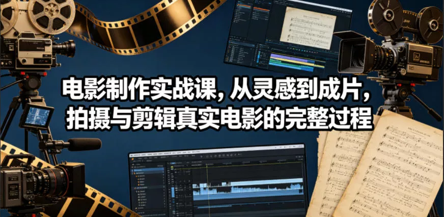 电影制作实战课，从灵感到成片，拍摄与剪辑真实电影的完整过程【原创双语字幕】 - 项目资源网