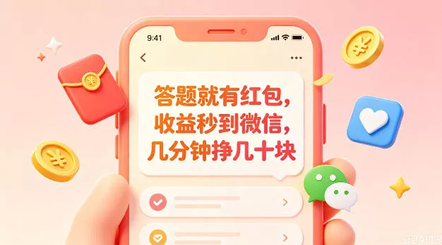 答题就有红包，收益秒到微信，几分钟挣几十块，学生党上班族宝妈都可以玩【揭秘】 - 项目资源网