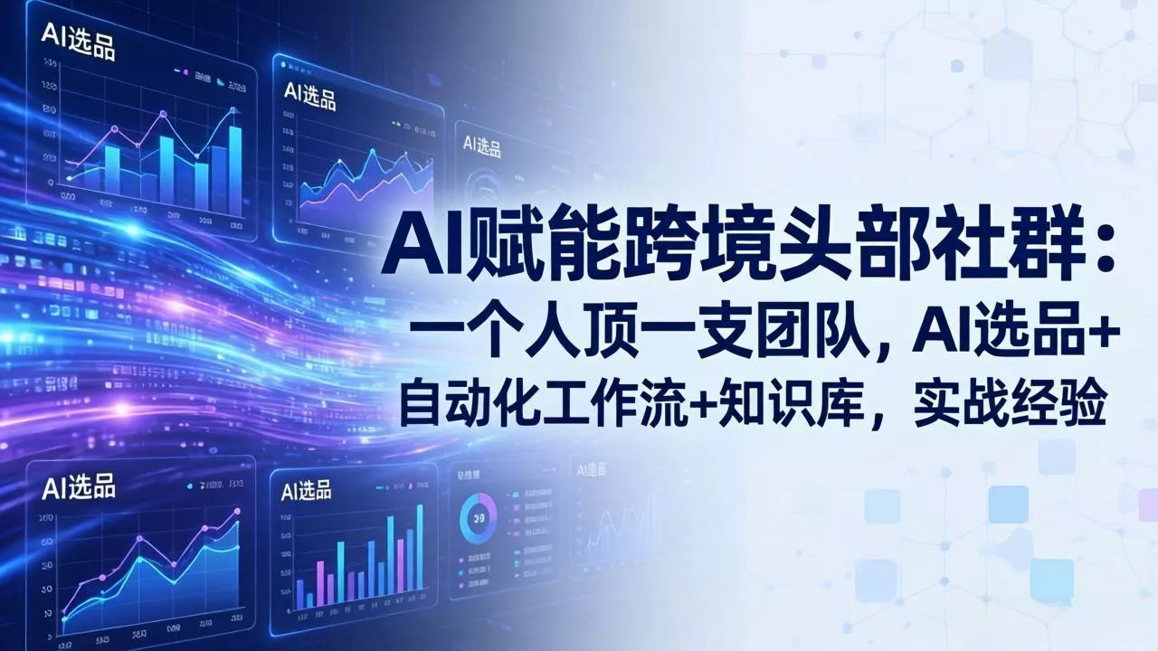 AI赋能跨境头部社群-更新4月23：一个人顶一支团队，AI选品+自动化工作流+知识库，实战经验 - 项目资源网