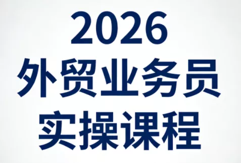 2026外贸业务员实操课程 - 项目资源网