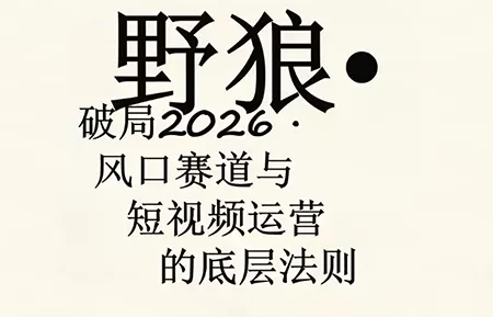 野狼团队·多平台实操运营课(更新4月) - 项目资源网