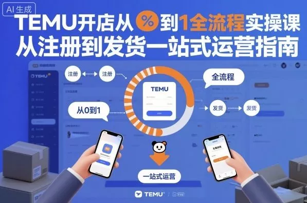 TEMU开店从0到1全流程实操课，从注册到发货一站式运营指南 - 项目资源网