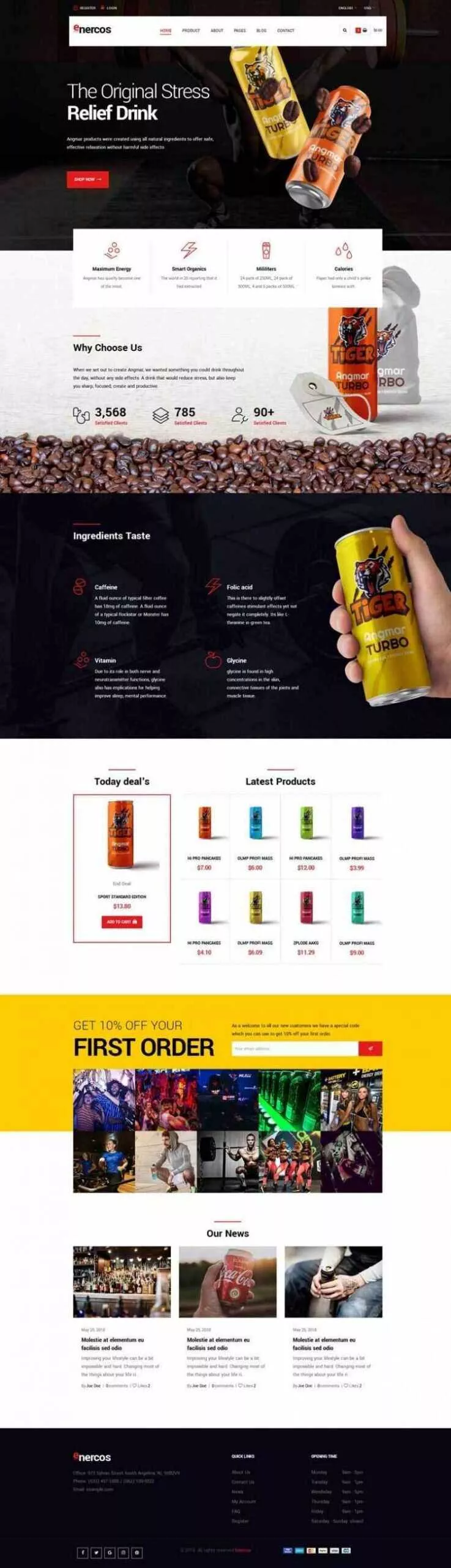 大气响应式运动饮料品牌商城html模板 - 项目资源网