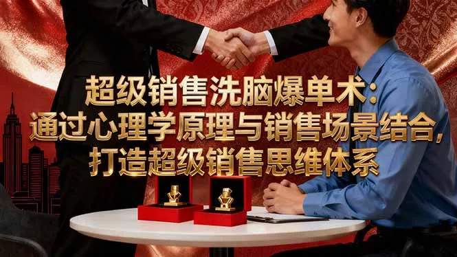 超级销售洗脑爆单术：通过心理学原理与销售场景结合,打造超级销售思维体系 - 项目资源网
