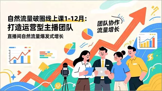 自然流量破圈线上课25年1-12月-更新：打造运营型主播团队 直播间自然流量爆发式增长 - 项目资源网