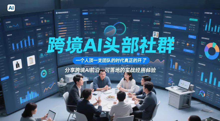 跨境AI头部社群，一个人顶一支团队的时代真正的开始了，分享跨境AI前沿，可落地的实战经验(更新6月29日) - 项目资源网