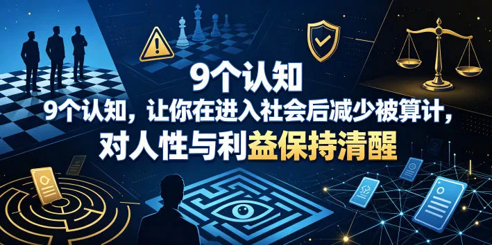 付费文章：9个认知，让你在进入社会后减少被算计，对人性与利益保持清醒 - 项目资源网