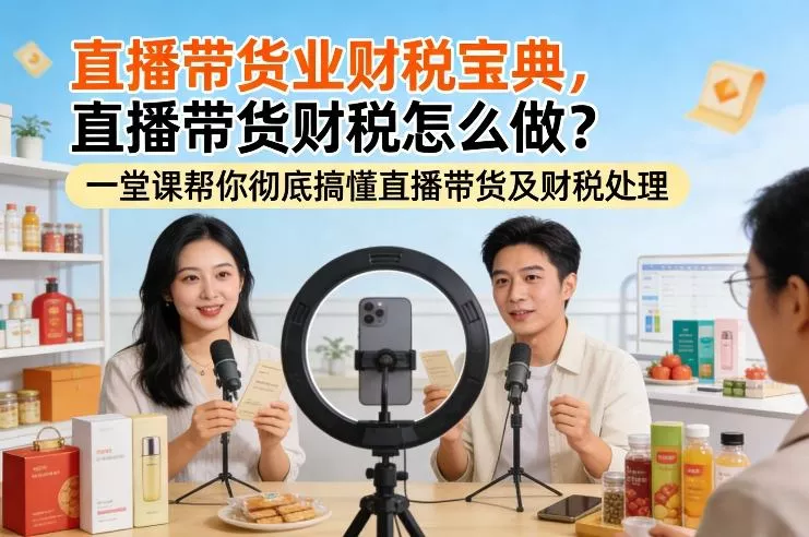 直播带货业财税宝典，直播带货财税怎么做？一堂课帮你彻底搞懂直播带货及财税处理 - 项目资源网
