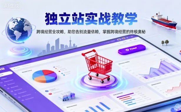 独立站实战教学，跨境经营全攻略，助您告别流量依赖，掌握跨境经营的终极奥 - 项目资源网