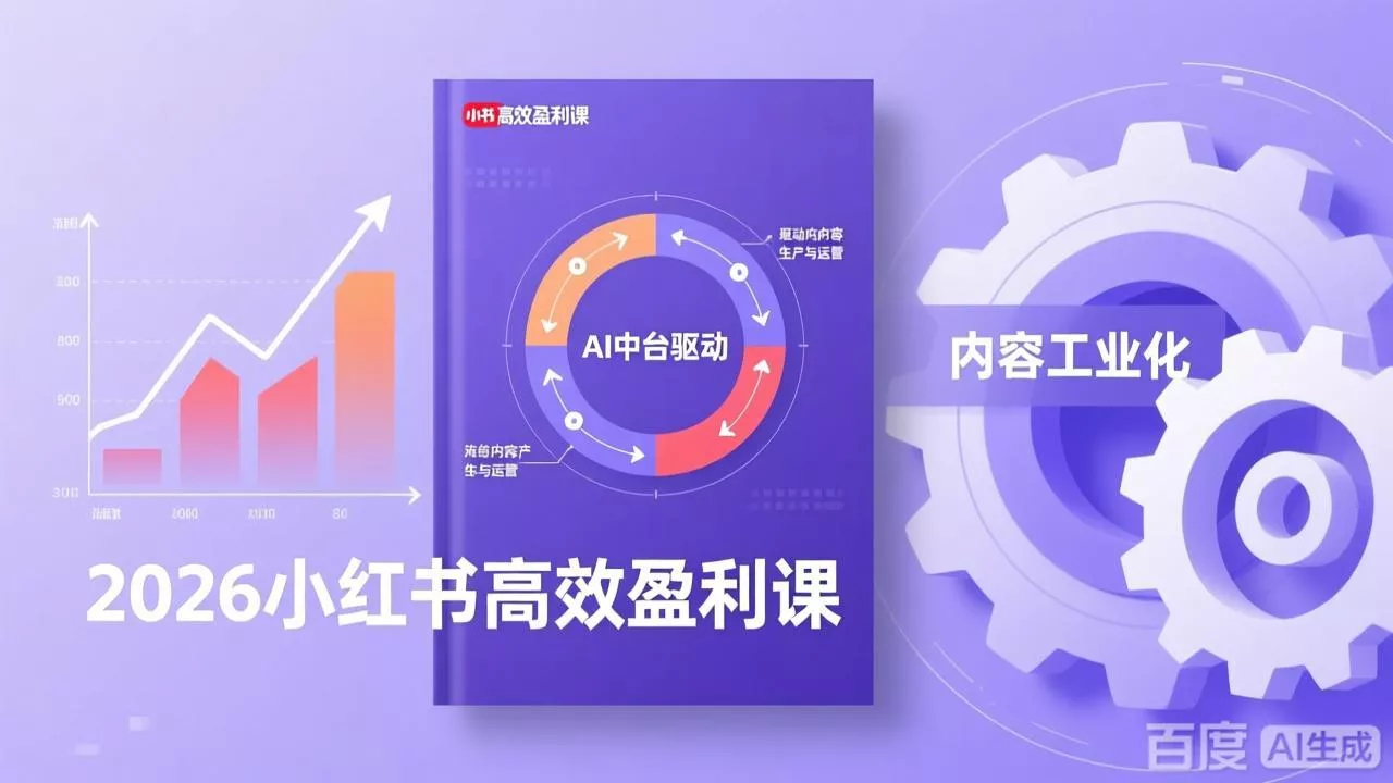 2026小红书高效盈利课，流量双引擎+内容工业化+AI中台驱动，构建可复制的千万级营收模型 - 项目资源网