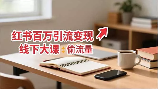 小红书百万引流变现-11月线下大课：分享从0到百万引流路径，手把手教偷流量、拿结果 - 项目资源网