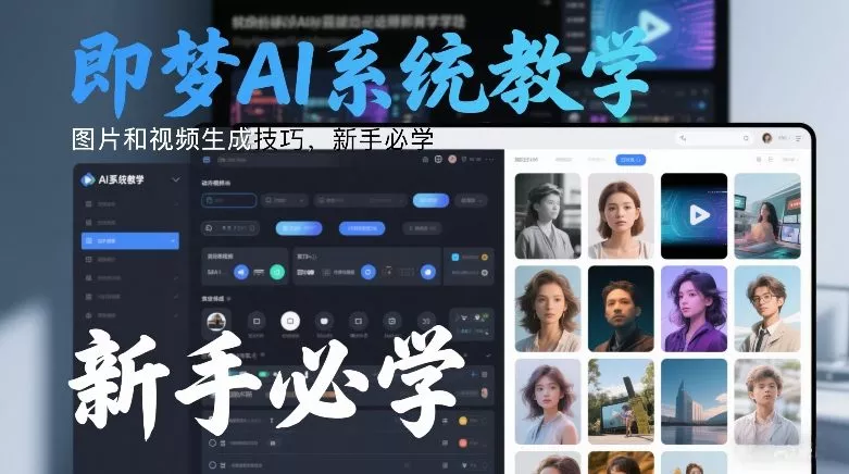 即梦AI系统教学，图片和视频生成技巧，新手必学 - 项目资源网