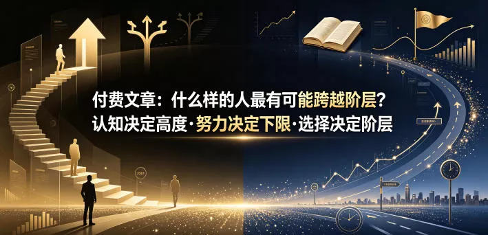 付费文章：什么样的人最有可能跨越阶层？认知决定高度·努力决定下限·选择决定阶层 - 项目资源网