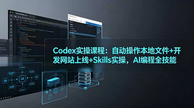 Codex实操课程：自动操作本地文件+开发网站上线+Skills实操，AI编程全技能 - 项目资源网