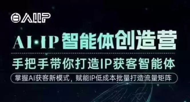 AI·IP智能体创造营，手把手带你打造IP获客智能体，高成交创始人IP课 - 项目资源网