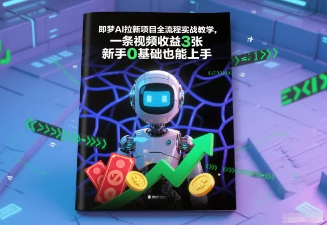 即梦AI拉新项目全流程实战教学，一条视频收益3张，新手0基础也能上手 - 项目资源网