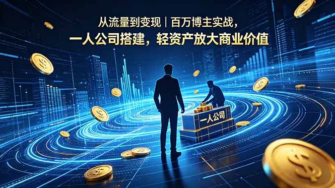 从流量到变现｜百万博主实战，一人公司搭建，轻资产放大商业价值 - 项目资源网