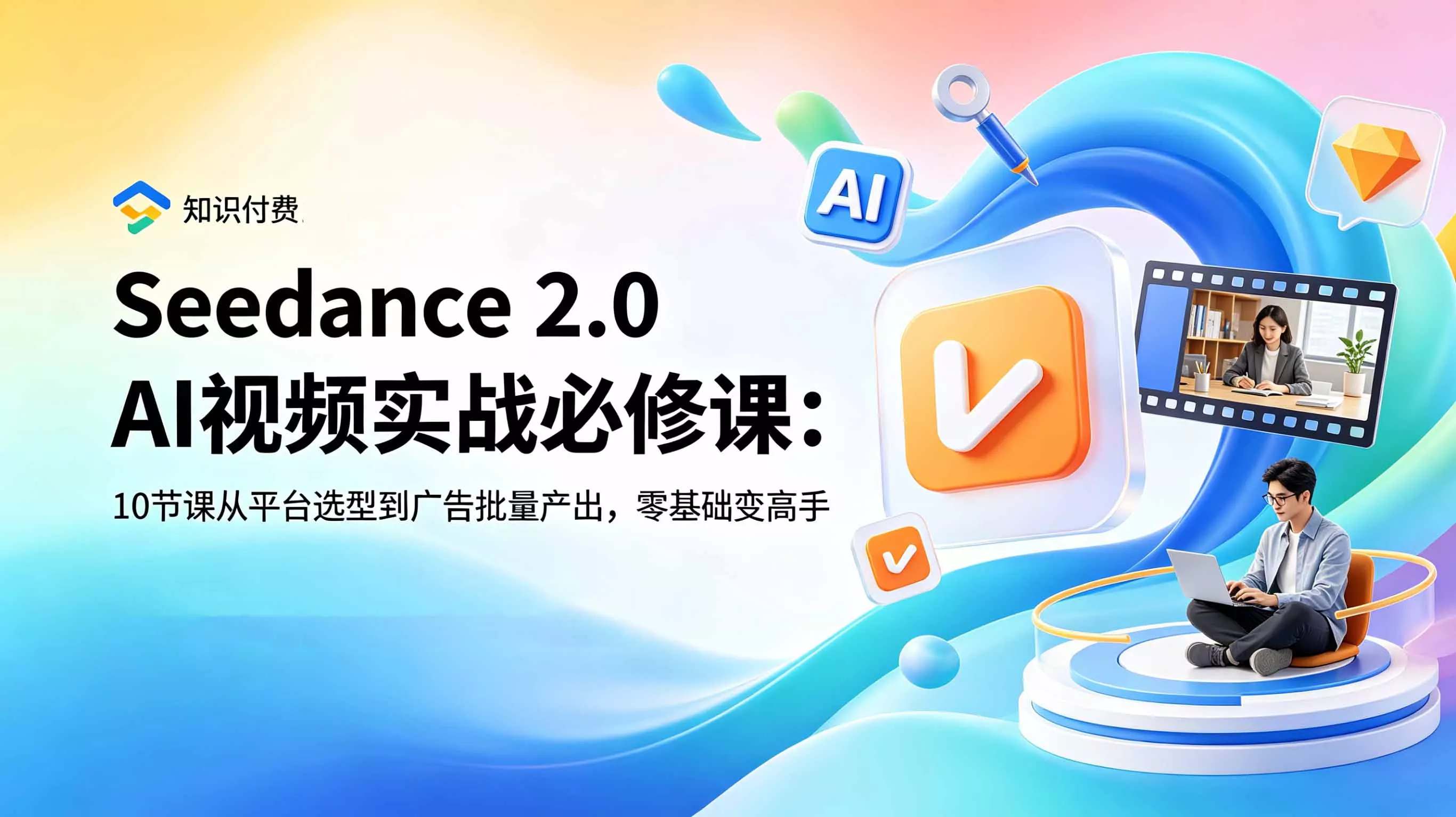 Seedance 2.0 AI视频实战必修课：10节课从平台选型到广告批量产出，零基础变高手 - 项目资源网