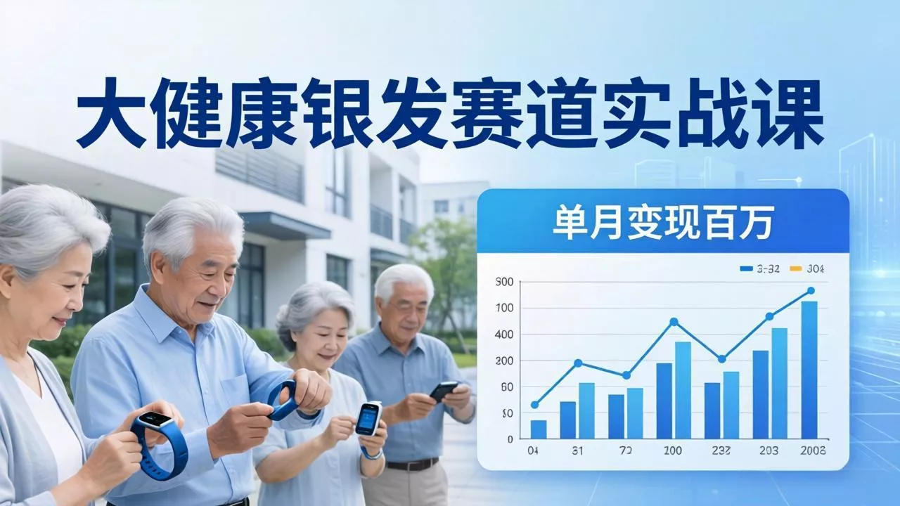 大健康银发赛道实战课：拆解视频号线索型 IP 单月变现百万逻辑，教你精准获客高效变现 - 项目资源网