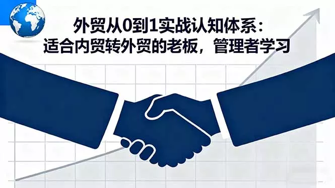 外贸从0到1实战认知体系：适合内贸转外贸的老板，管理者学习 - 项目资源网