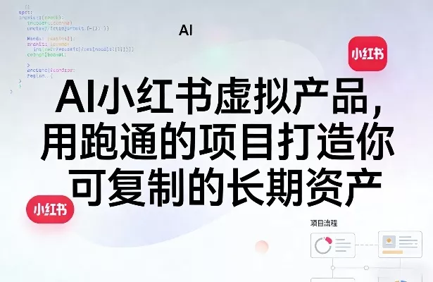 AI小红书虚拟产品，用跑通的项目打造你可复制的长期资产 - 项目资源网