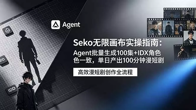 Seko无限画布实操指南：Agent批量生成100集+IDX角色一致，单日产出100分钟漫短剧 - 项目资源网