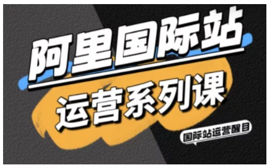阿里国际站运营系列课，涵盖精准引流、直通车与全站推实战SOP，搭配AI效率工具包与高阶增长玩法 - 项目资源网