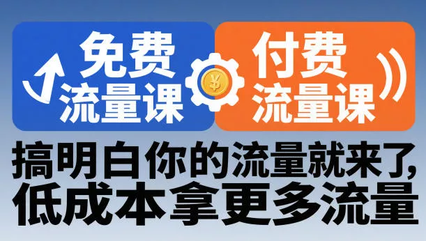 拼多多免费流量课+付费流量课，搞明白你的流量就来了，低成本拿更多流量 - 项目资源网