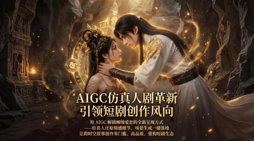AIGC仿真人《合欢宗》短剧教学，用AIGC解锁缠绵爱恋的全新呈现方式，让跨时空故事创作零门槛、高品质，重构短剧生态 - 项目资源网