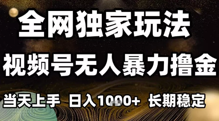 年底最新独家视频号无人直播撸礼物，小白也能轻松日入1k+，长期稳定，可批量复制【揭秘】 - 项目资源网