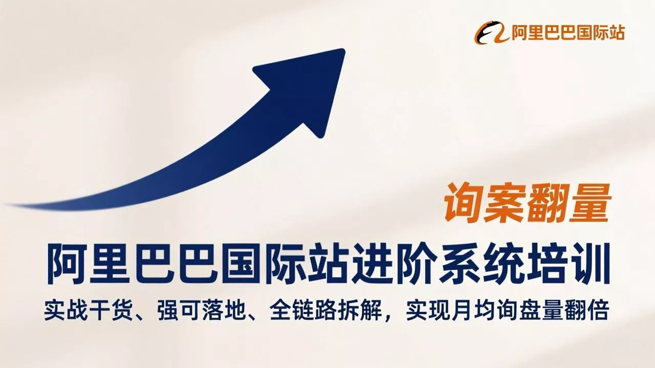 阿里巴巴国际站进阶系统培训，实战干货、强可落地、全链路拆解，实现月均询盘量翻倍 - 项目资源网