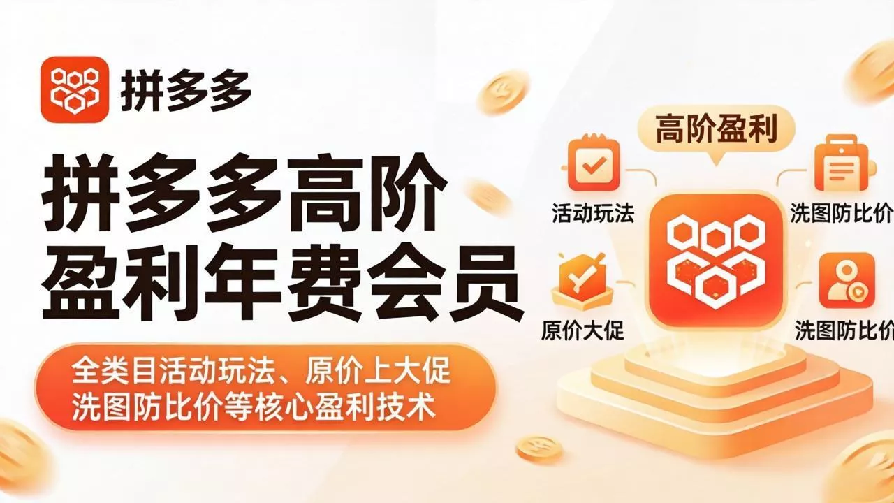 拼多多高阶盈利年费会员(更新4月19 - 项目资源网